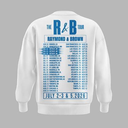 New Sweatshirt White Chris Brown & Usher Raymond x Detroit Lions "The R&B Tour"