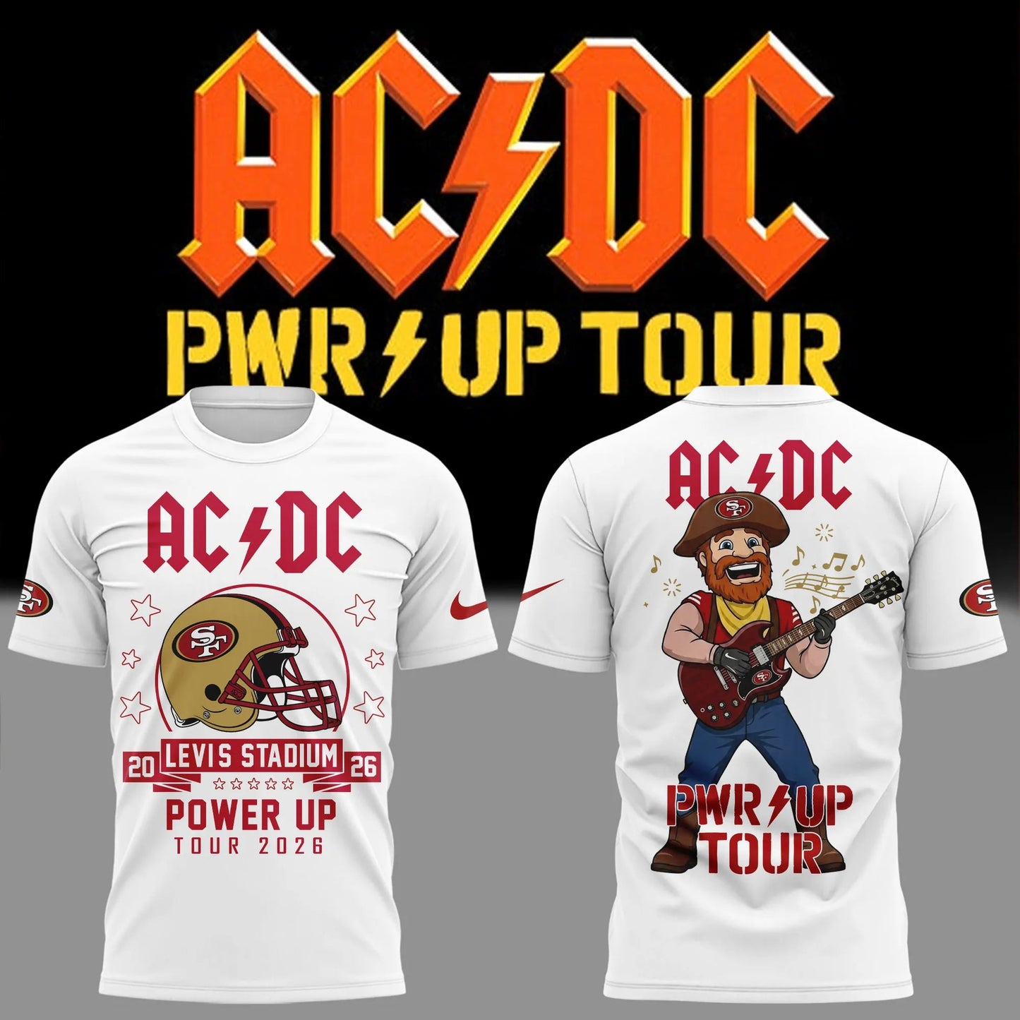 AC/DC x San Francisco 49ers - Power Up Tour 2026 T-Shirt