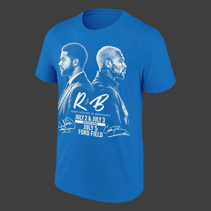 Exclusive Version White T-shirt Detroit x The R&B Tour 2026