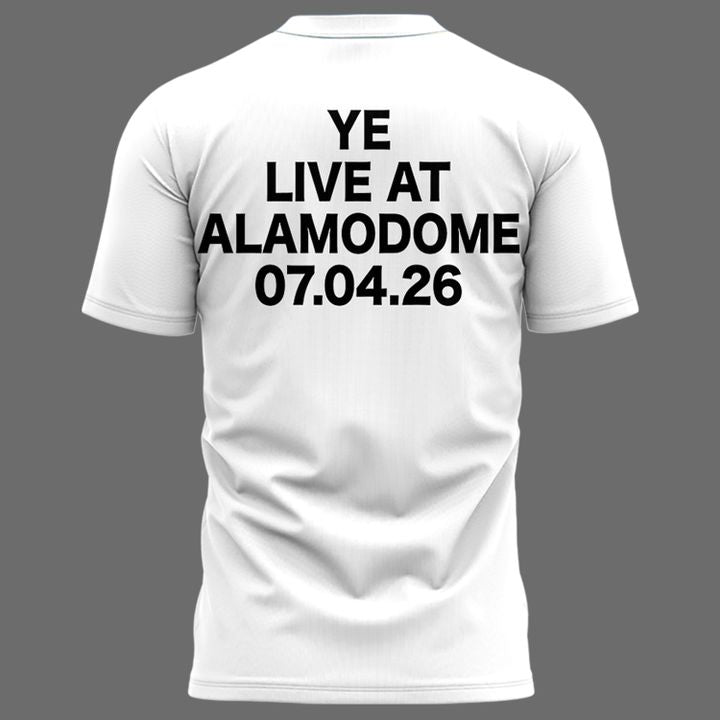 San Antonio White T-shirt -2026 Ye Live Concert Tour Alamodome Stadium