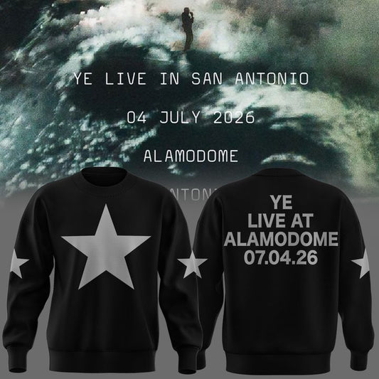 San Antonio Black SWEATSHIRT -2026 Ye Live Concert Tour Alamodome Stadium