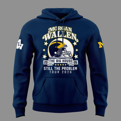 Exclusive Hoodie Morgan Wallen x Michigan Wolverines Football - Still The Problem Tour 2026 Hoodie