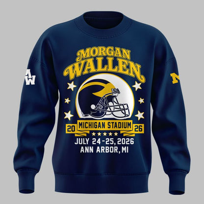 Sweatshirt Morgan Wallen x Michigan Wolverines Football - Still The Problem Tour 2026 Sweatshirt