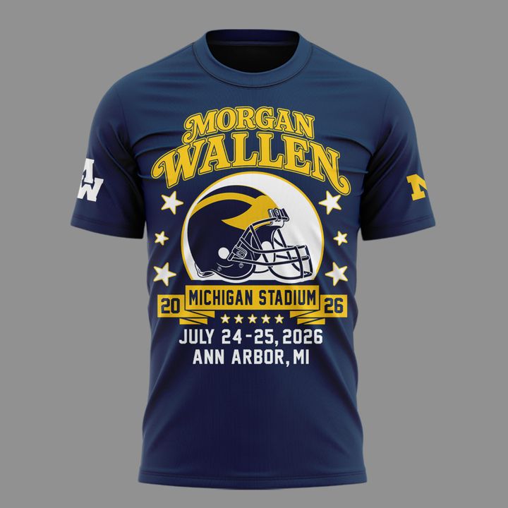 Morgan Wallen x Michigan Wolverines Football - Still The Problem Tour 2026 T-Shirt