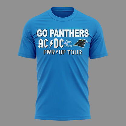Limited Edition 2026 Power Up Tour - AC/DC x Carolina Panthers T-Shirt