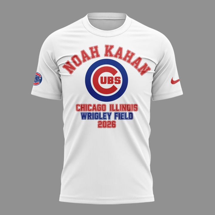 White Shirt Noah Kahan x Chicago Cubs - The Great Divide Tour 2026 T-Shirt