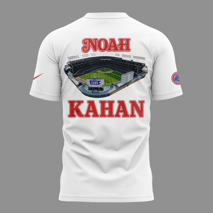 White Shirt Noah Kahan x Chicago Cubs - The Great Divide Tour 2026 T-Shirt