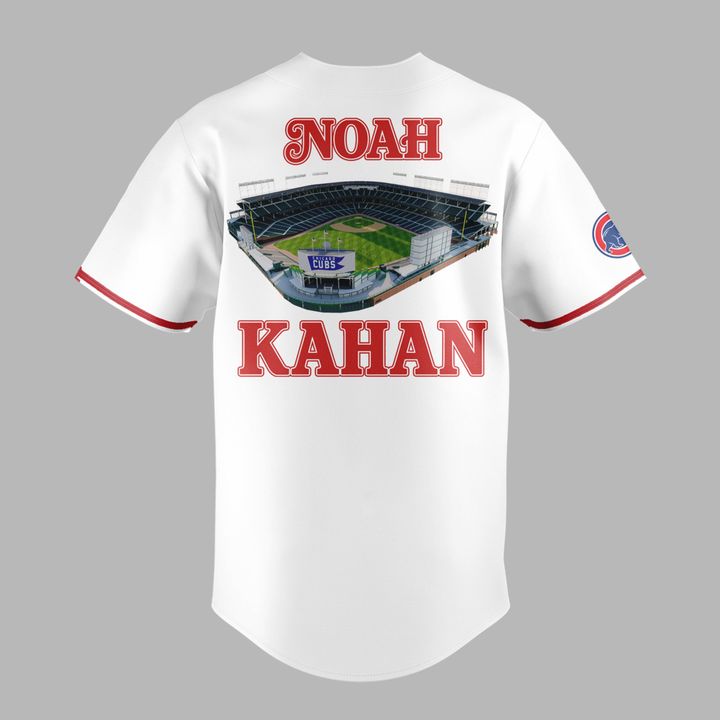White Jersey Noah Kahan x Chicago Cubs - The Great Divide Tour 2026 Baseball Jersey