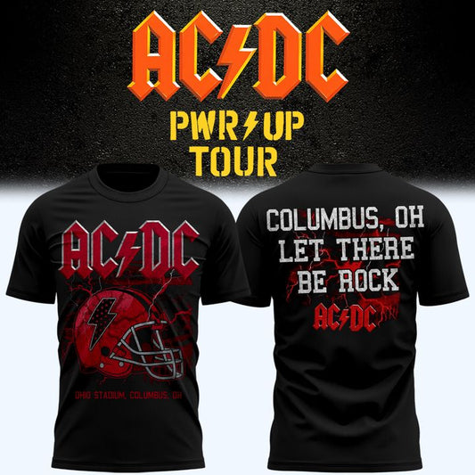 AC/DC x Ohio State Buckeyes Football - Power Up Tour 2026 Black T-Shirt