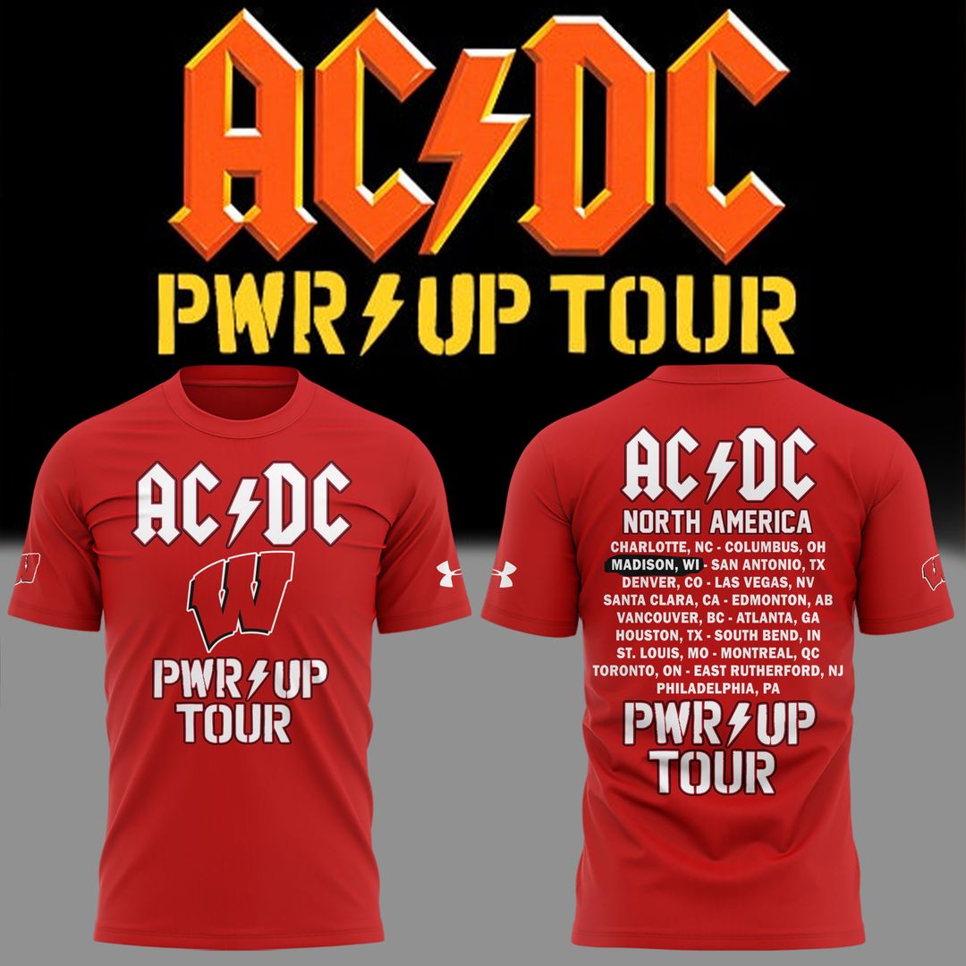 02.6. Limited Edition AC/DC x Wisconsin Football - Power Up Tour 2026 T-Shirt
