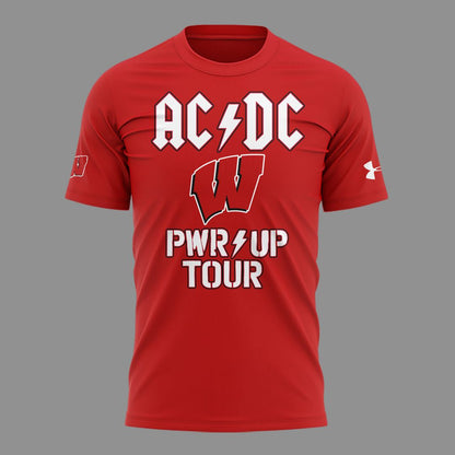 Special 2026 AC/DC x Wisconsin Football - Power Up Tour 2026 T-Shirt