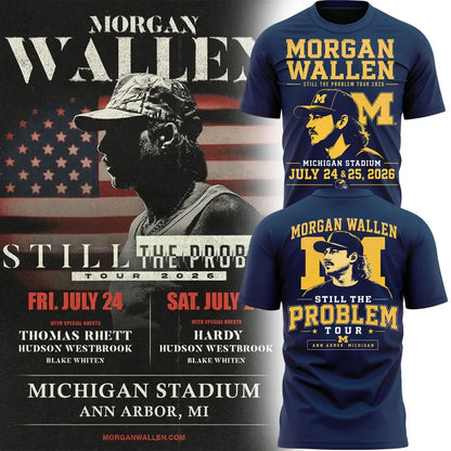Morgan Wallen x Michigan Wolverines Still The Problem Tour 2026 Limited Edition T-Shirt