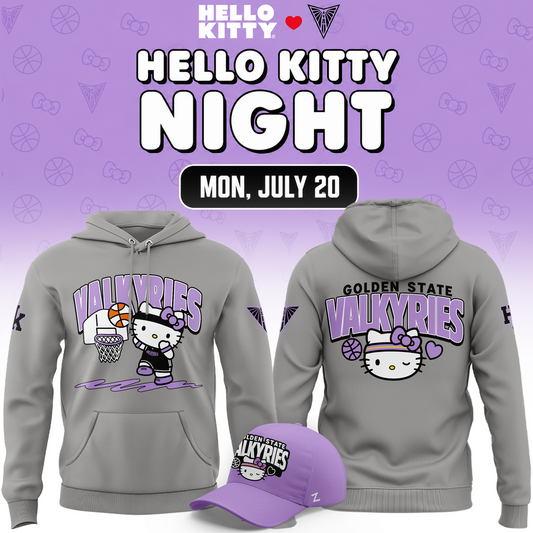01.Limited edition Golden State Valkyries x Hello Kitty 2026 HOODIE