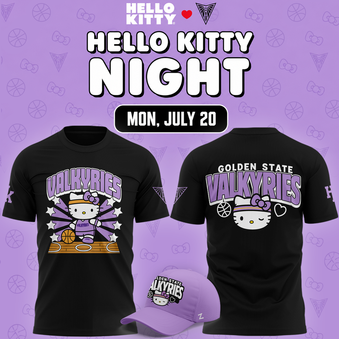 Limited edition Golden State Valkyries x Hello Kitty 2026 T-shirt