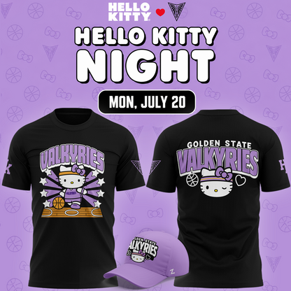 Limited edition Golden State Valkyries x Hello Kitty 2026 T-shirt