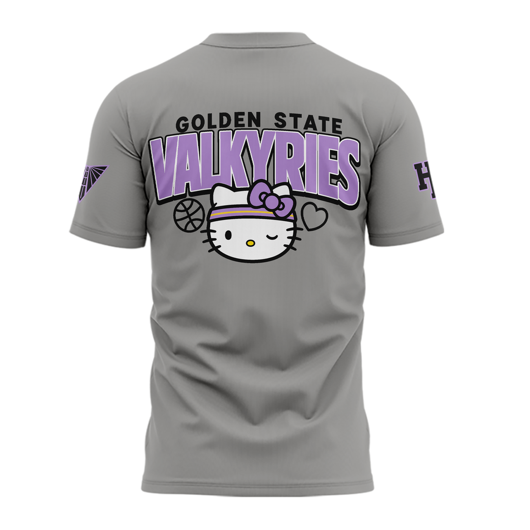 01.Limited edition Golden State Valkyries x Hello Kitty 2026 T-shirt