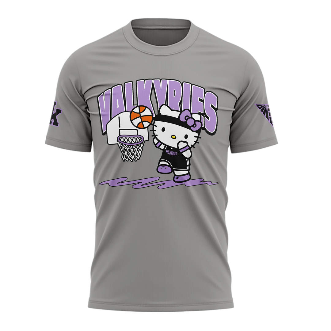 01.Limited edition Golden State Valkyries x Hello Kitty 2026 T-shirt