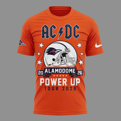 06. Newest Shirt AC/DC x UTSA Roadrunners Football - Power Up Tour 2026 T-Shirt