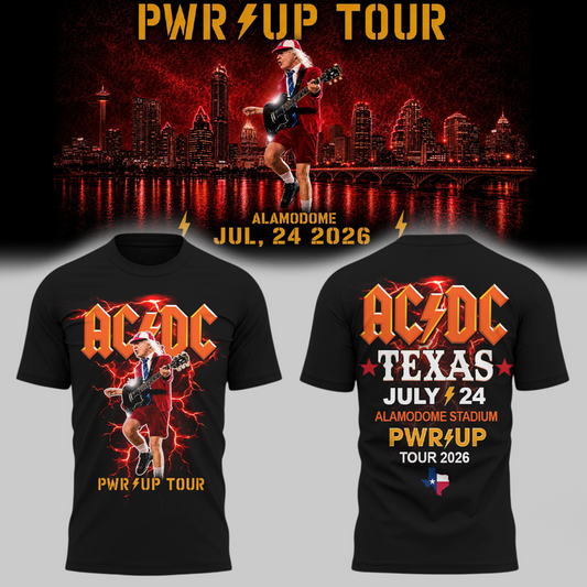 08. Exclusive AC/DC x UTSA Roadrunners Football - Power Up Tour 2026 T-Shirt