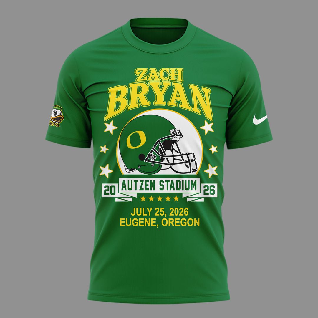 12. Special Zach Bryan x Oregon Football - With Heaven On Tour 2026 T-Shirt