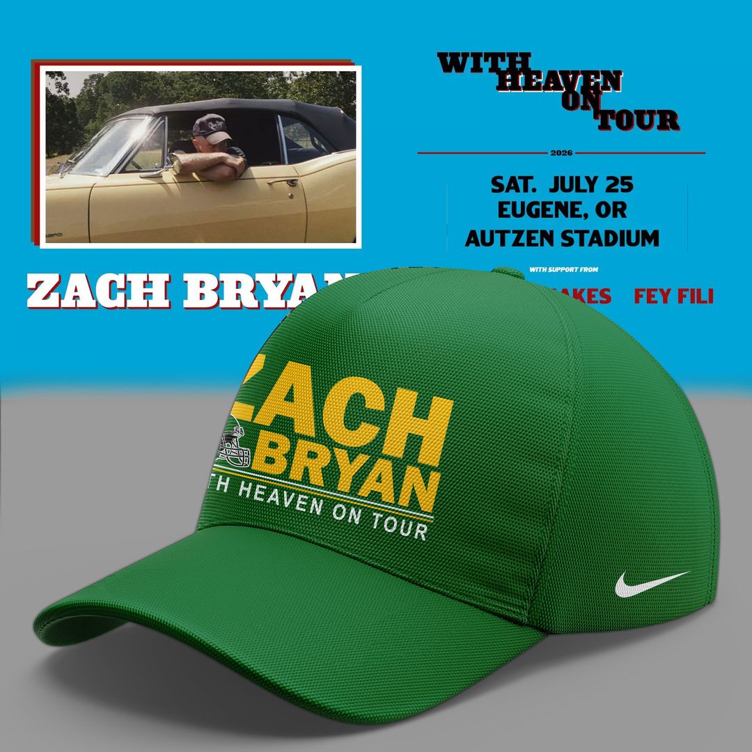 02. Hoodie Zach Bryan x Oregon Football - With Heaven On Tour 2026 Hoodie