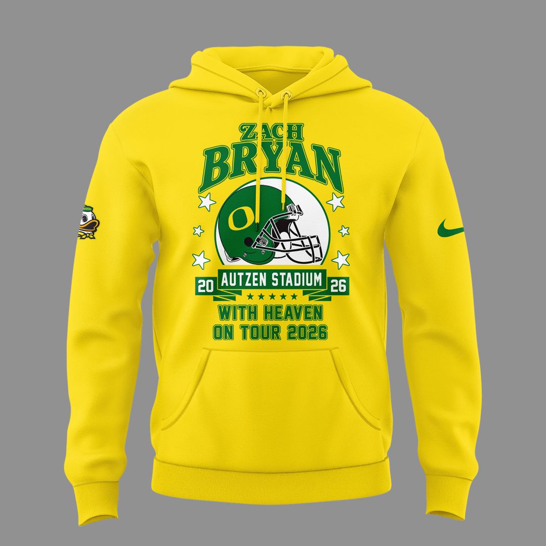02.12. Perfect Hoodie Zach Bryan x Oregon Football - With Heaven On Tour 2026 Hoodie