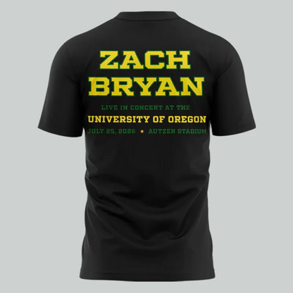 02.02. Exclusive Zach Bryan x Oregon Football - With Heaven On Tour T-Shirt