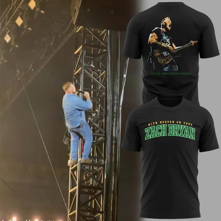 02.13. Limited Edition Zach Bryan x Oregon Football - With Heaven On Tour T-Shirt