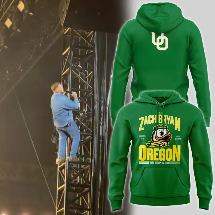 03.12. Perfect Hoodie 2026 Zach Bryan x Oregon Football - With Heaven On Tour Hoodie