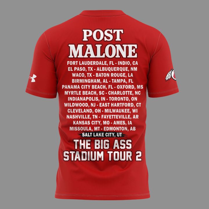 06. New Shirt Post Malone x Utah Football - THE BIG ASS Stadium Tour Part 2 T-Shirt