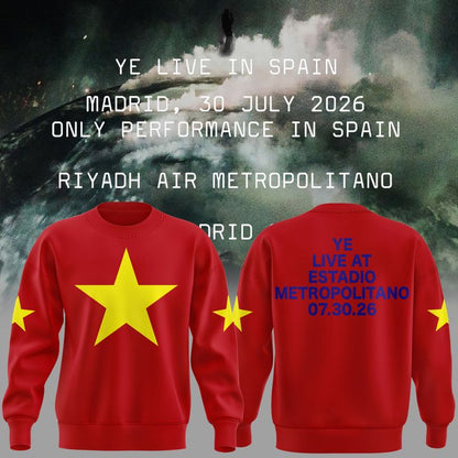 2026 Ye Live Concert Tour - SPAIN MADRID SWEATSHIRT