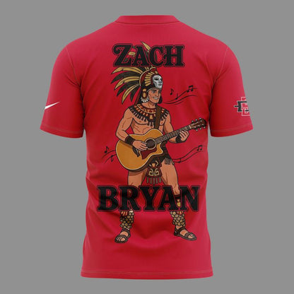 01.10. Limited Edition Zach Bryan x San Diego State Football - With Heaven On Tour 2026 T-Shirt