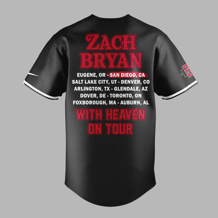 02.20. New Jersey Zach Bryan x San Diego State Football - With Heaven On Tour 2026 Jersey