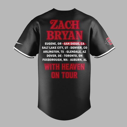 02.20. New Jersey Zach Bryan x San Diego State Football - With Heaven On Tour 2026 Jersey