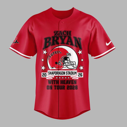 02.26. Limited Edition Zach Bryan x San Diego State Football - With Heaven On Tour 2026 Jersey