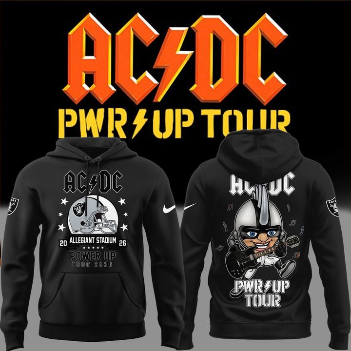 01.02. New Hoodie AC/DC x Las Vegas Raiders - Power Up Tour 2026 Hoodie