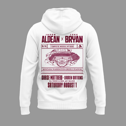 Limited Edition Montana Grizzlies x Jason Aldean And Luke Bryan Gray Hoodie