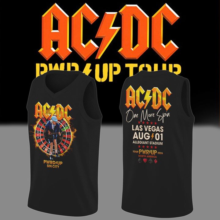26. Special Black AC/DC x Las Vegas Raiders - Power Up Tour 2026 Jersey