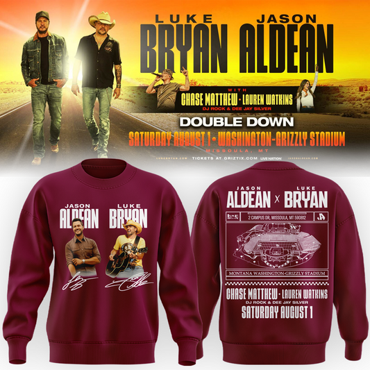 Limited Edition Montana Grizzlies x Jason Aldean And Luke Bryan Sweatshirt