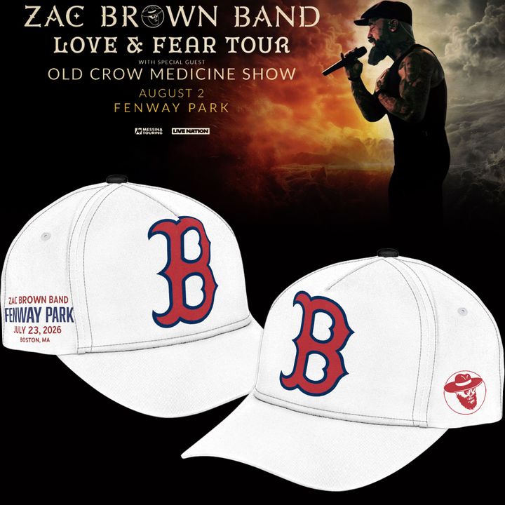 2. Zac Brown Band x Boston Red Sox Fenway Park - Love & Fear Tour White Tee