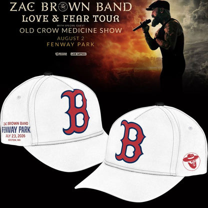 2. Zac Brown Band x Boston Red Sox Fenway Park - Love & Fear Tour White Tee