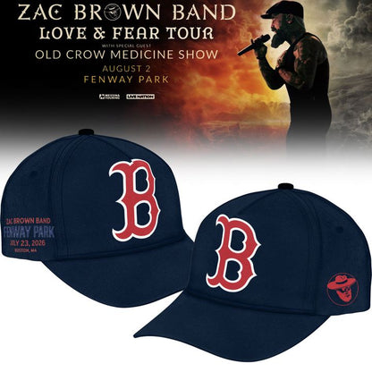 2. Zac Brown Band x Boston Red Sox Fenway Park - Love & Fear Tour Navy Tee