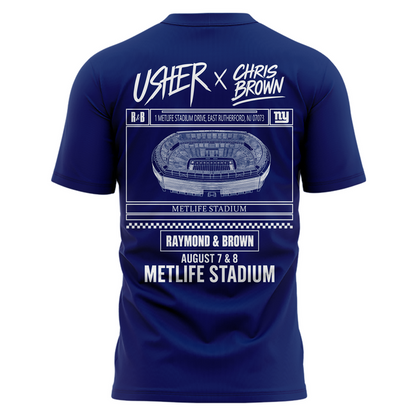 Limited Edition New York Giants x Usher & Chris Brown 2026 T-shirt