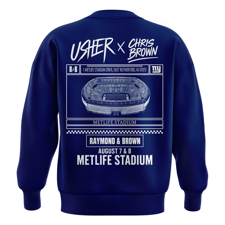 Limited Edition New York Giants x Usher & Chris Brown 2026 Sweatshirt
