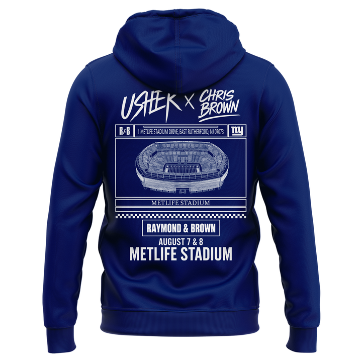 Limited Edition New York Giants x Usher & Chris Brown Hoodie