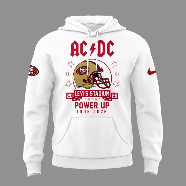 04.2. White Hoodie AC/DC - North America Power Up Tour 2026 Hoodie