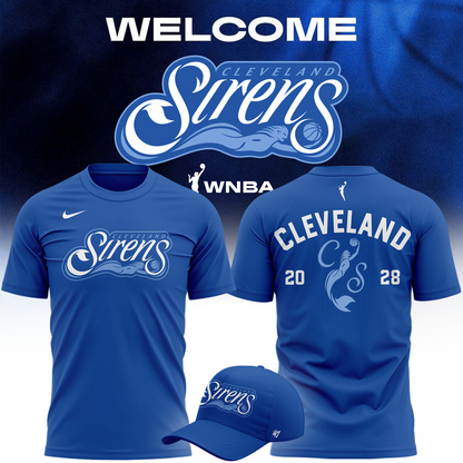 01.Cleveland Sirens Primary Logo T-shirt