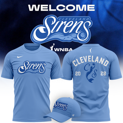 03.Cleveland Sirens Primary Logo T-shirt