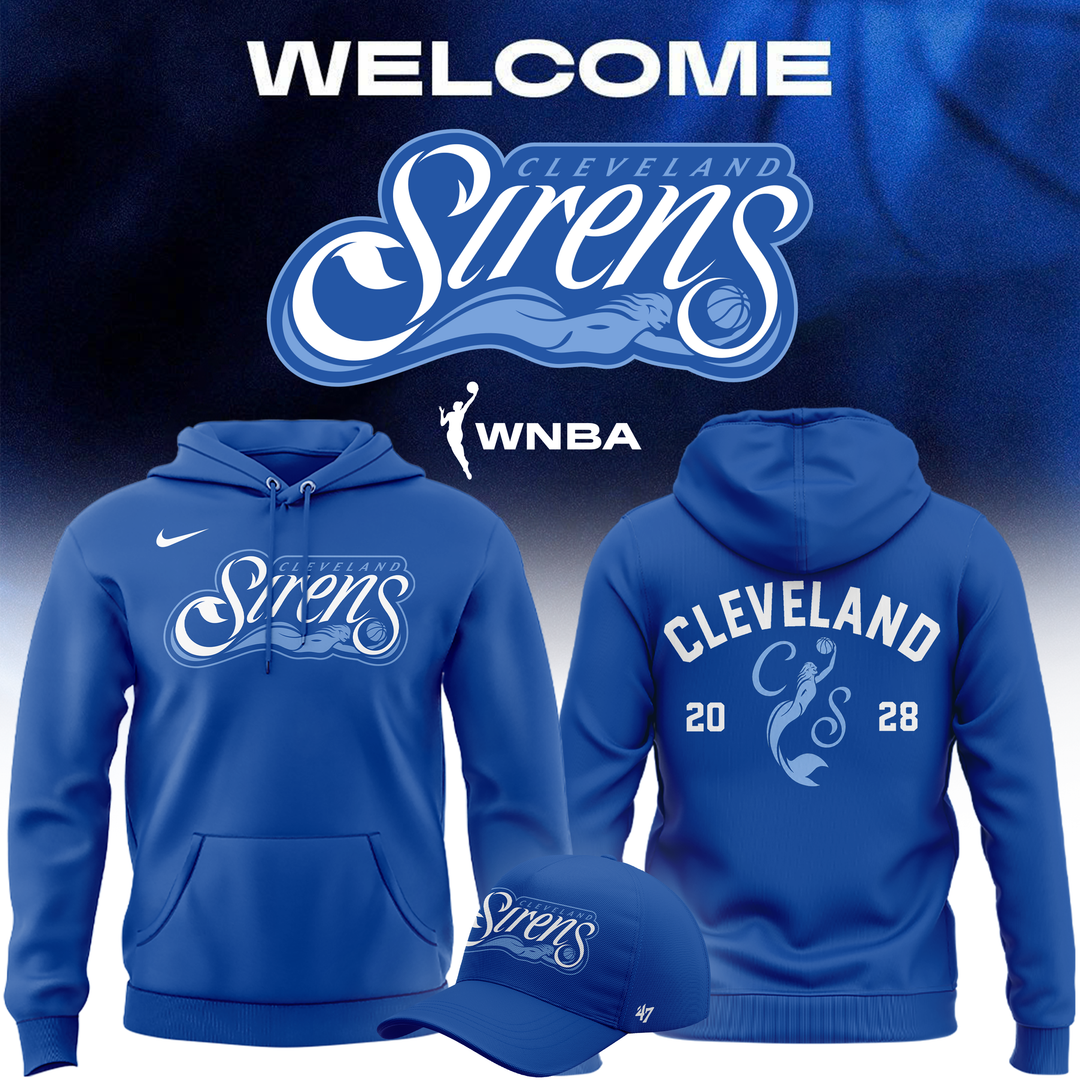 03.Cleveland Sirens Primary Logo Hoodie