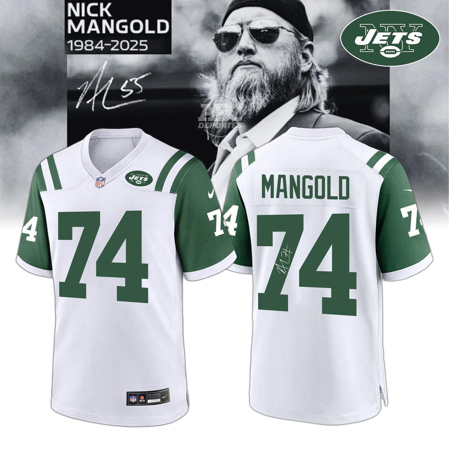 Rest In Peace – Forever 74 Nick Mangold Shirt